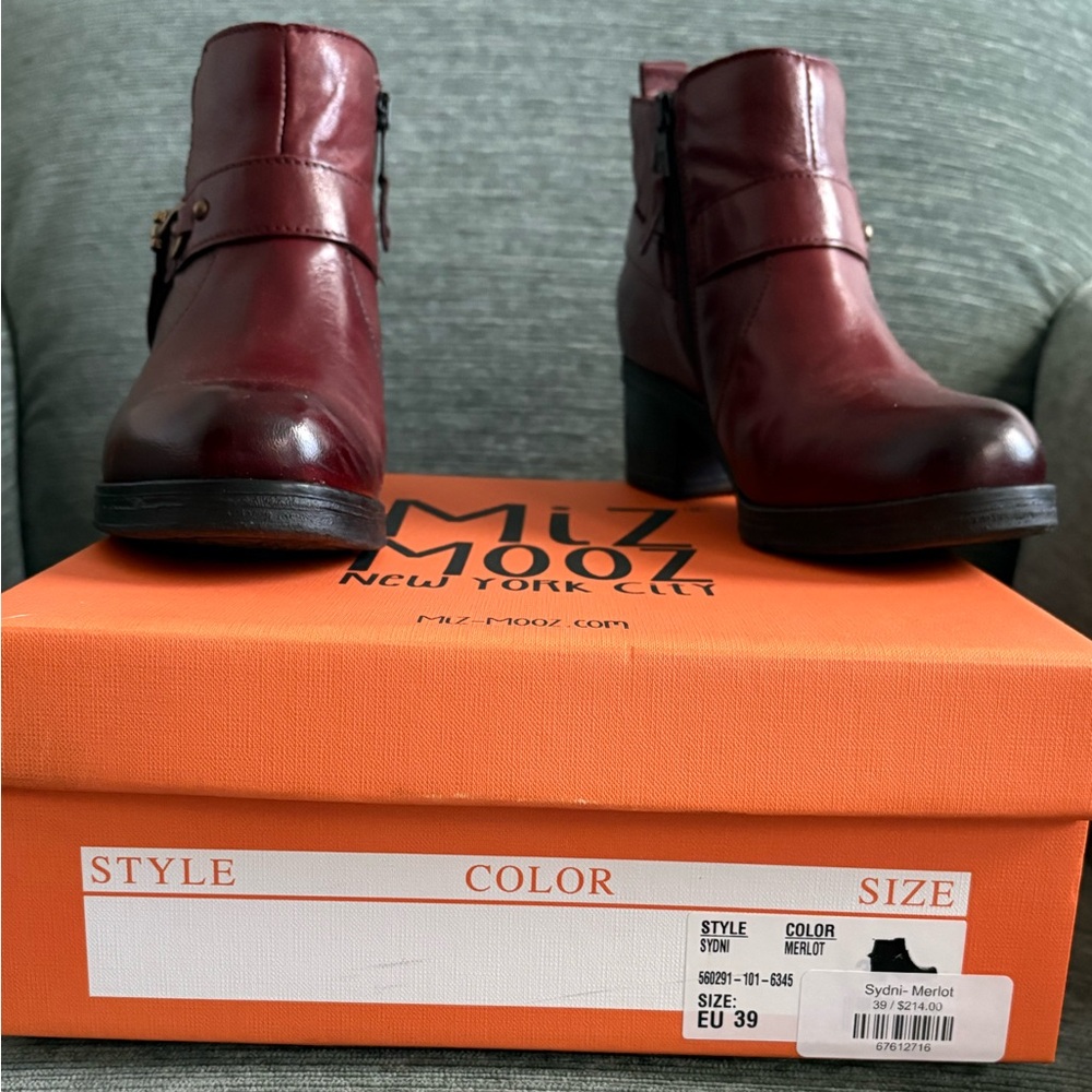 Miz Mooz Merlot Ankle Boots